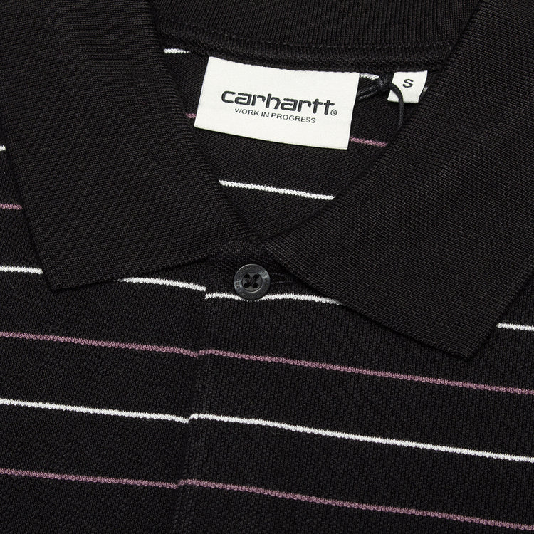 Carhartt WIP - Women's Mabel Stripe Polo
Style # I036354_3O1
Color : Black