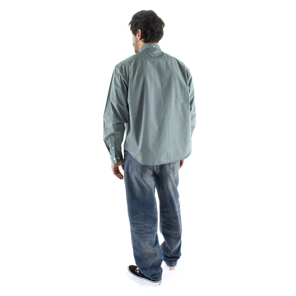 Grand Collection - Striped Poplin Shirt
Color : Forest