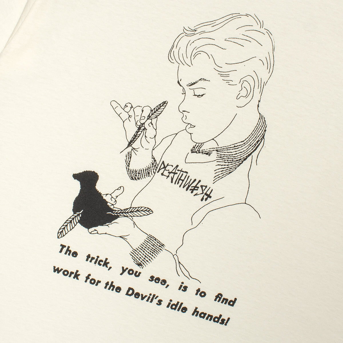 Deathwish - Idle Hands T-Shirt
Color : Cream