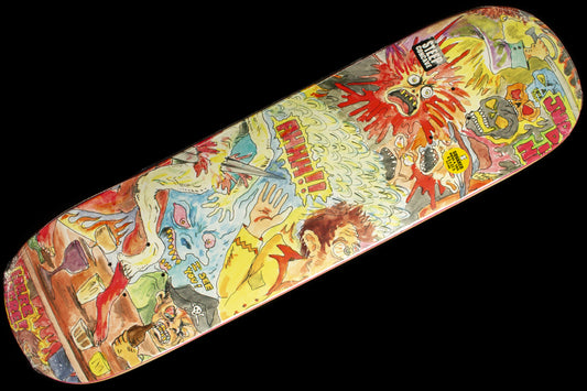 Baker - Here To Stay Deck
Sizes : 8.5"
Wheelbase : 14.5"
Length : 32.5"
Steep concave
B2 shape - squared nose and tail
Rowan Zorilla pro model