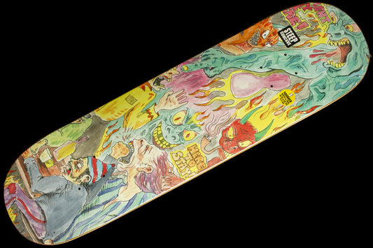 Baker - Here To Stay Deck
Sizes : 8.25"
Wheelbase : 14.25"
Length : 32.25"
Steep concave
B2 shape - squared nose and tail
Justin Figueroa pro model