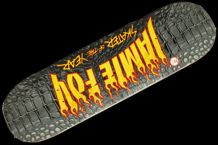 Deathwish - SOTY 2024 Deck
Sizes : 8.5"
Wheelbase : 14.28"
Length : 32"
Twin Tail shape - identical nose and tail
Jamie Foy pro model
