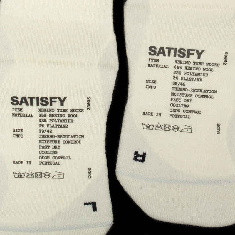 Satisfy - Merino Nylon Tube Sock
Color : Off White