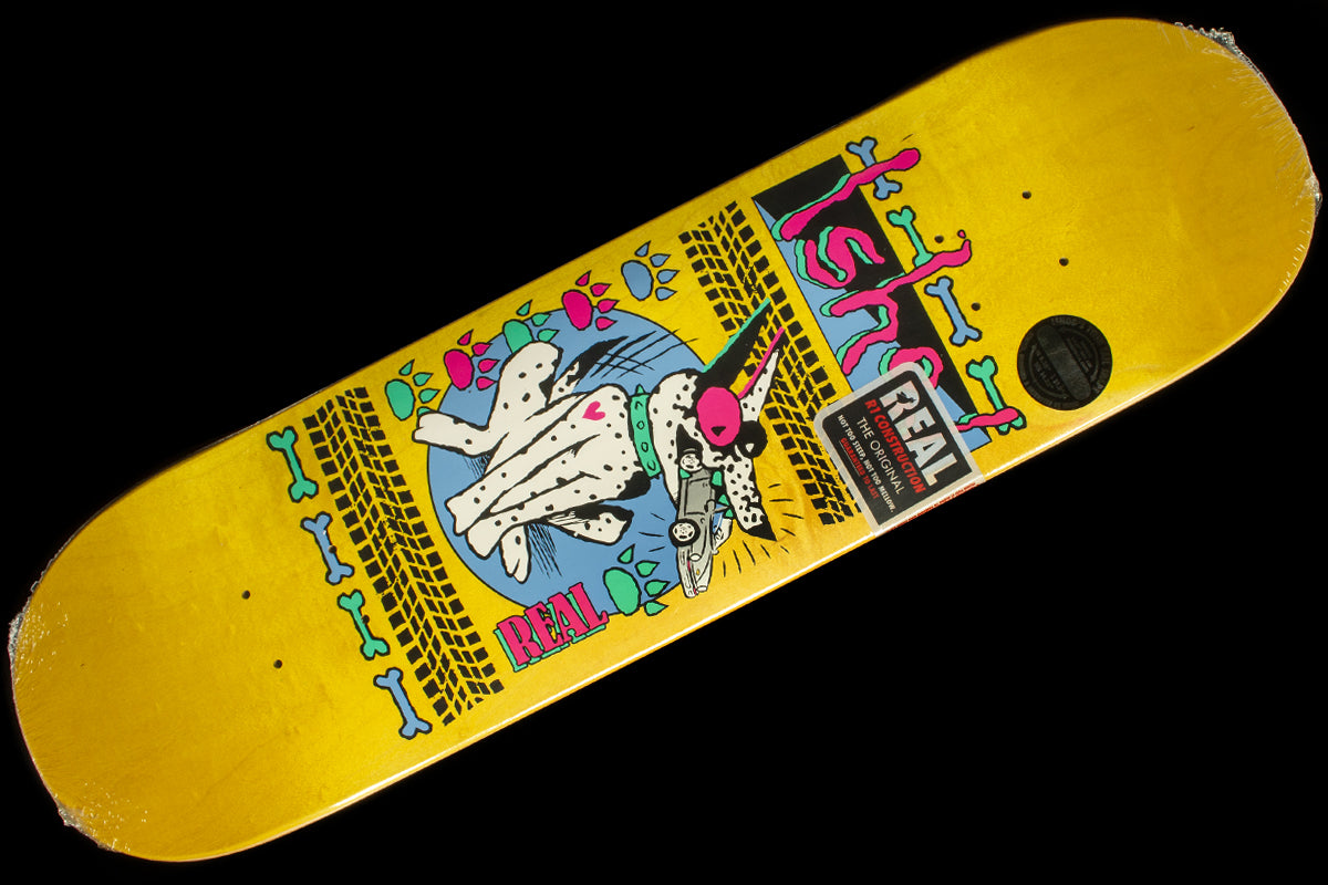 Real - Rude Deck
Sizes : 8.25"
Length : 31.8"
Wheelbase : 14.33"

Twin Tail shape
Ishod Wair pro model