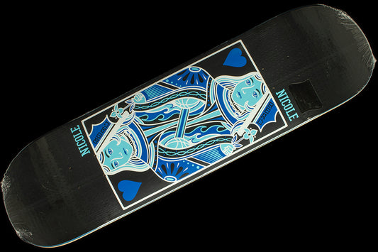 Real - Queen Heart Deck
Sizes : 8.25"
Length : 31.9"
Wheelbase : 14"

Twin Nose shape
Nicole Hause pro model