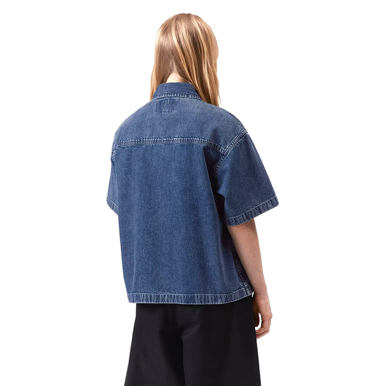 Carhartt WIP - Women's Lovilia Shirt
Style # I034558_01_06
Color : Blue Stone Washed