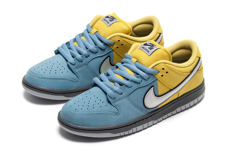 Nike SB - Dunk Low Pro
Style # IR1888-700
Color : Lightning / Wolf Grey / Denim Turquoise