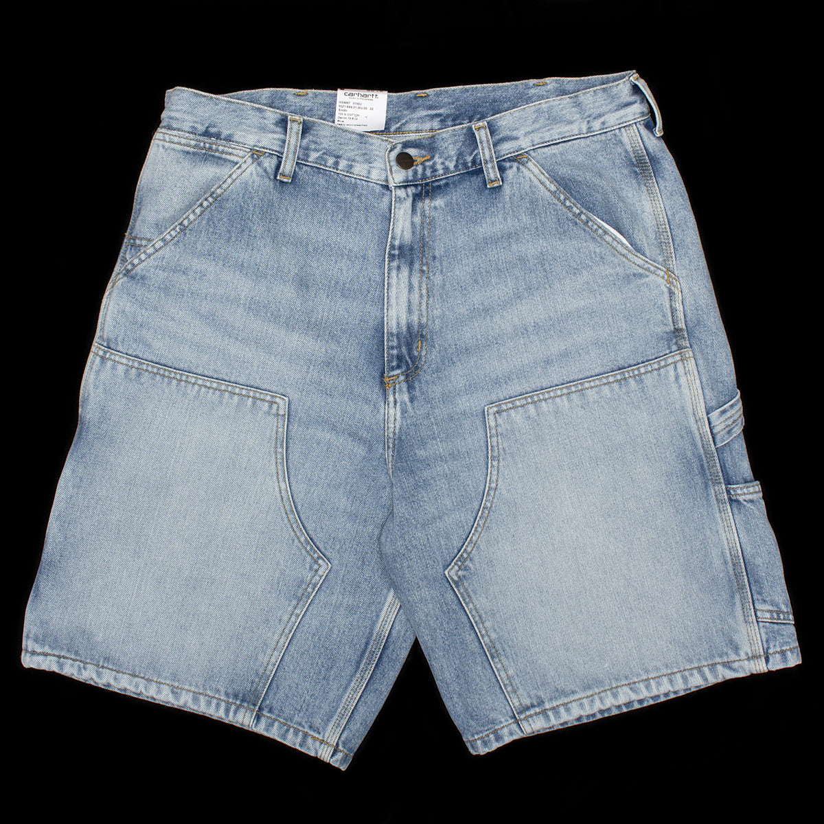 Carhartt WIP - Double Knee Short
Style # I034867-01WU
Color : Blue (Heavy Worn Wash)