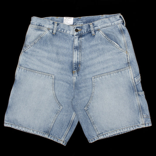 Carhartt WIP - Double Knee Short
Style # I034867-01WU
Color : Blue (Heavy Worn Wash)