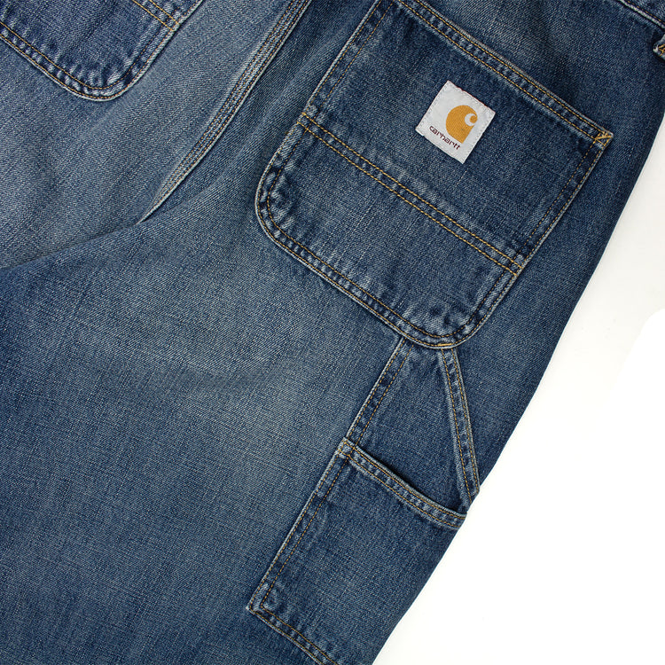 Carhartt WIP - OG Double Knee Pant
Style # I036733-014L
Color : Blue (Worn Used Wash)