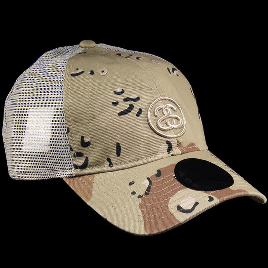 Stussy - 9Twenty SS Link Trucker Hat
Style # 1311197
Color : Desert Camo