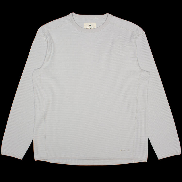Snow Peak - Dry Waffle L/S T-Shirt
Color : Light Grey