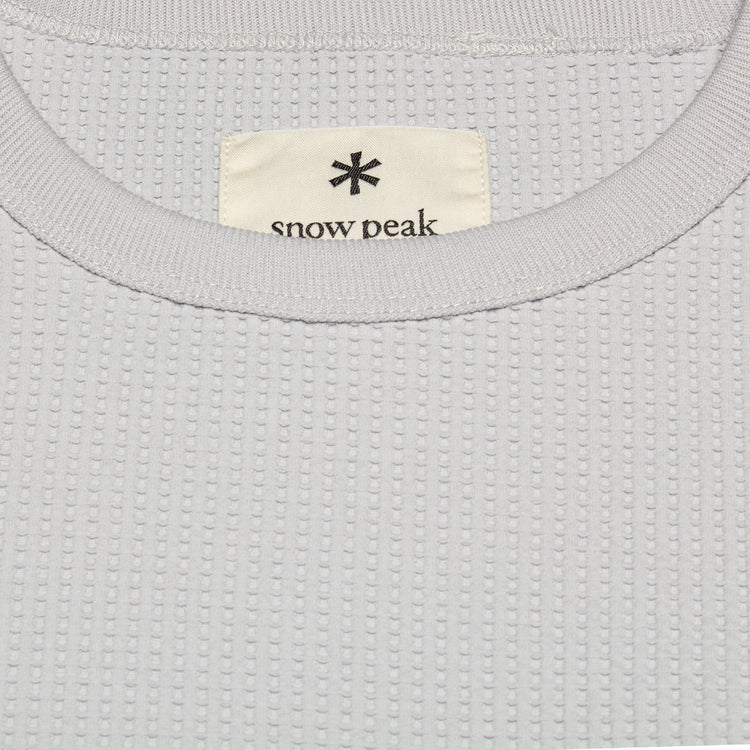 Snow Peak - Dry Waffle L/S T-Shirt
Color : Light Grey