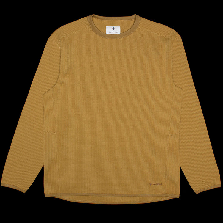 Snow Peak - Dry Waffle L/S T-Shirt
Color : Mustard