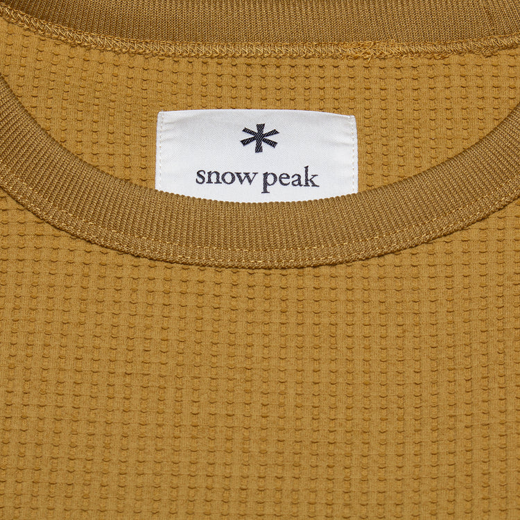 Snow Peak - Dry Waffle L/S T-Shirt
Color : Mustard