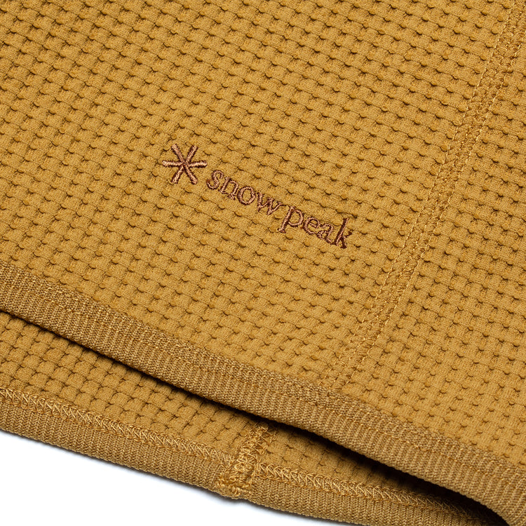 Snow Peak - Dry Waffle L/S T-Shirt
Color : Mustard