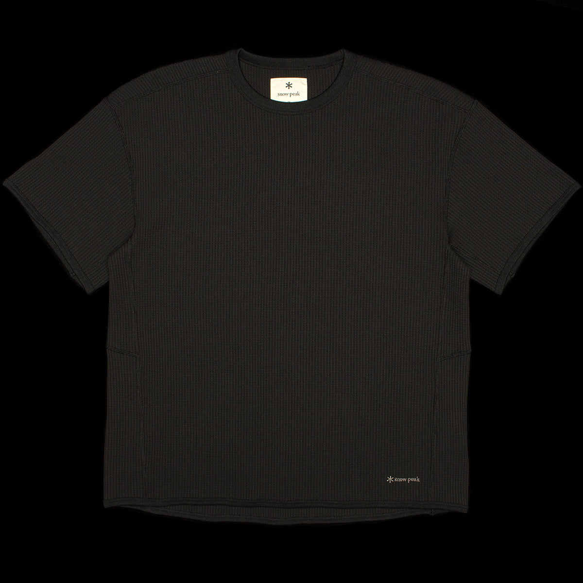 Snow Peak - Dry Waffle T-Shirt
Color : Black