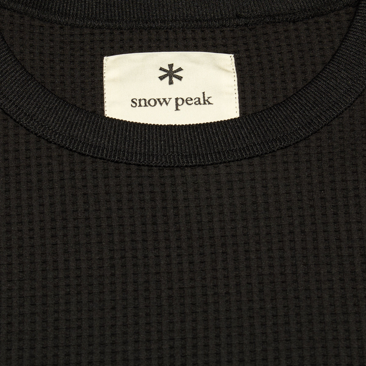 Snow Peak - Dry Waffle T-Shirt
Color : Black