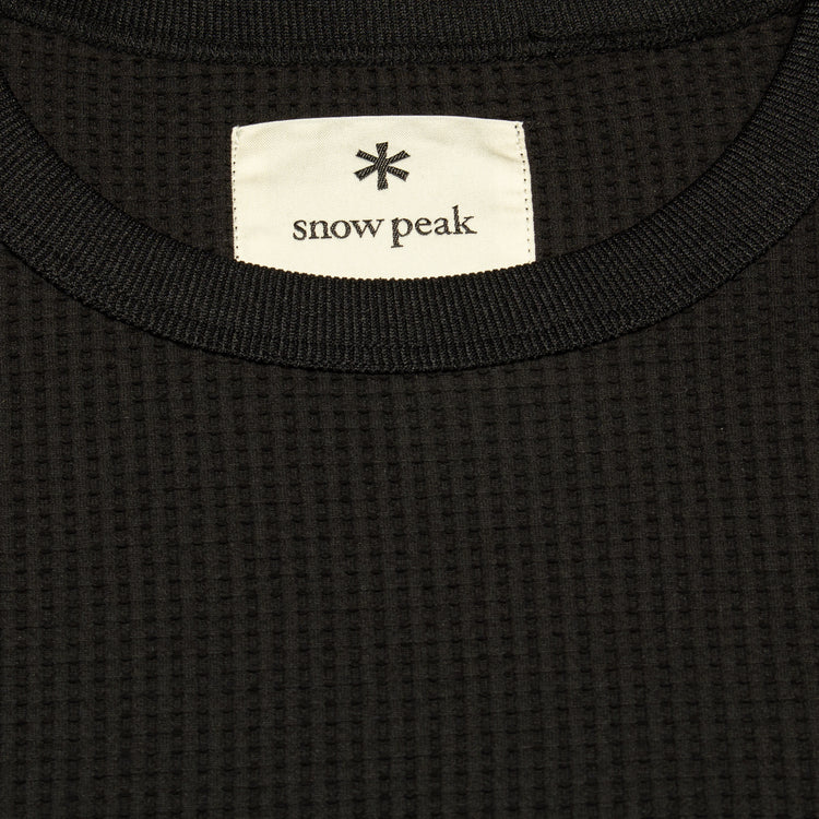 Snow Peak - Dry Waffle T-Shirt
Color : Black