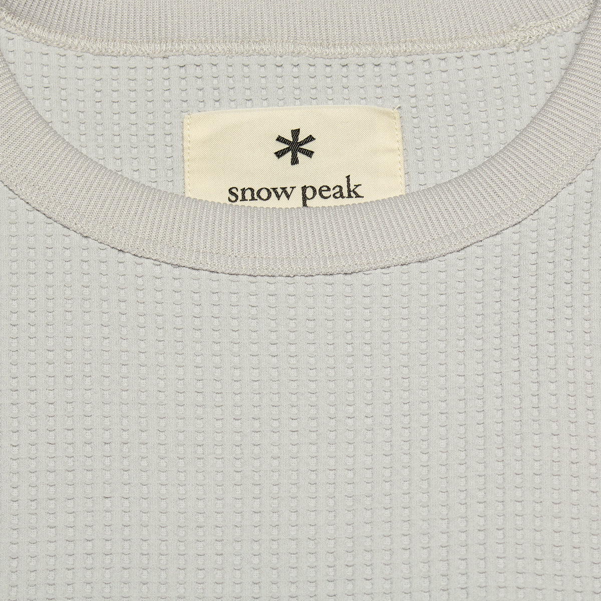 Snow Peak - Dry Waffle T-Shirt
Color : Light Grey