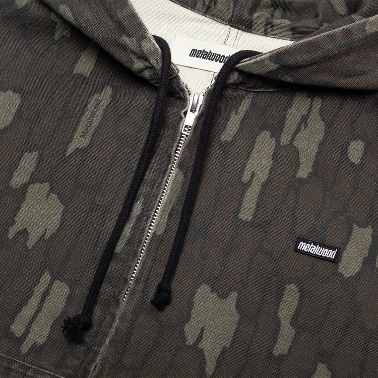 Metalwood - Cotton Twill Zip Hoodie
Color : Real Bark Camo