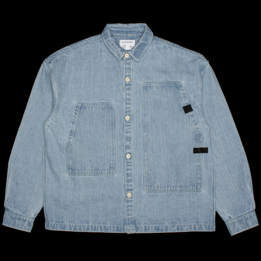 Earth Studies - Research Shirt
Style # MS-109
Color : Washed Denim