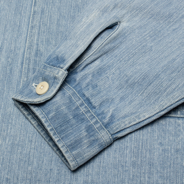 Earth Studies - Research Shirt
Style # MS-109
Color : Washed Denim