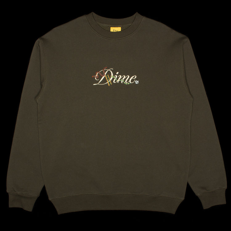 Dime | Cursive Snake Crewneck Color : Vintage Black