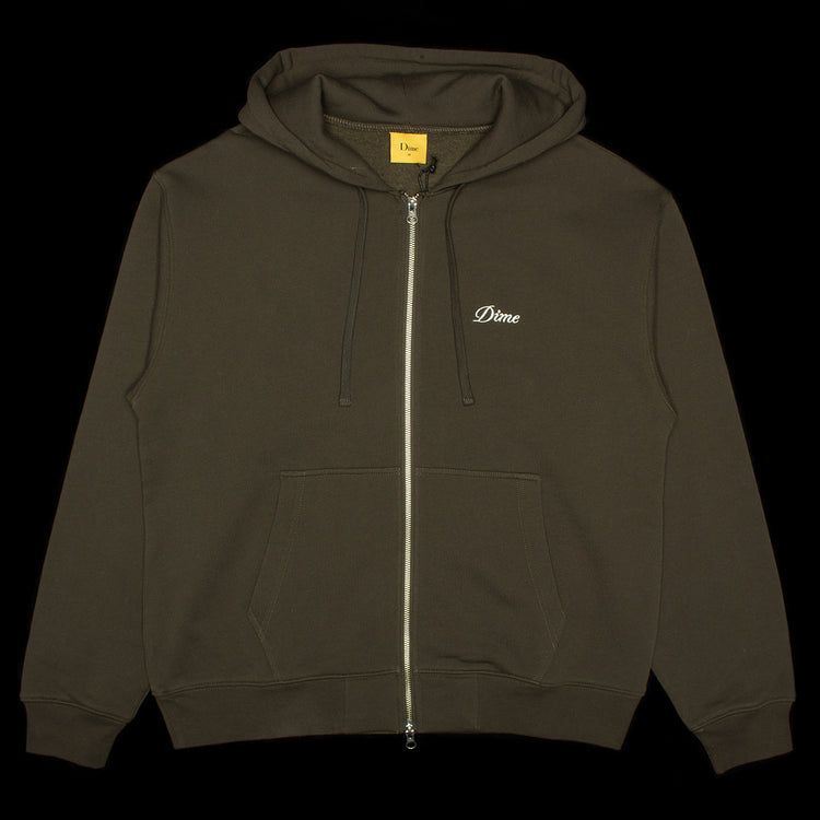 Dime | Cursive Small Logo Zip Hoodie