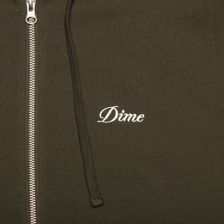 Dime | Cursive Small Logo Zip Hoodie