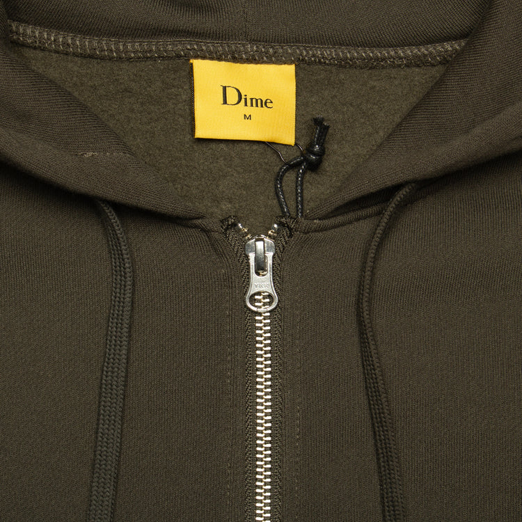 Dime | Cursive Small Logo Zip Hoodie