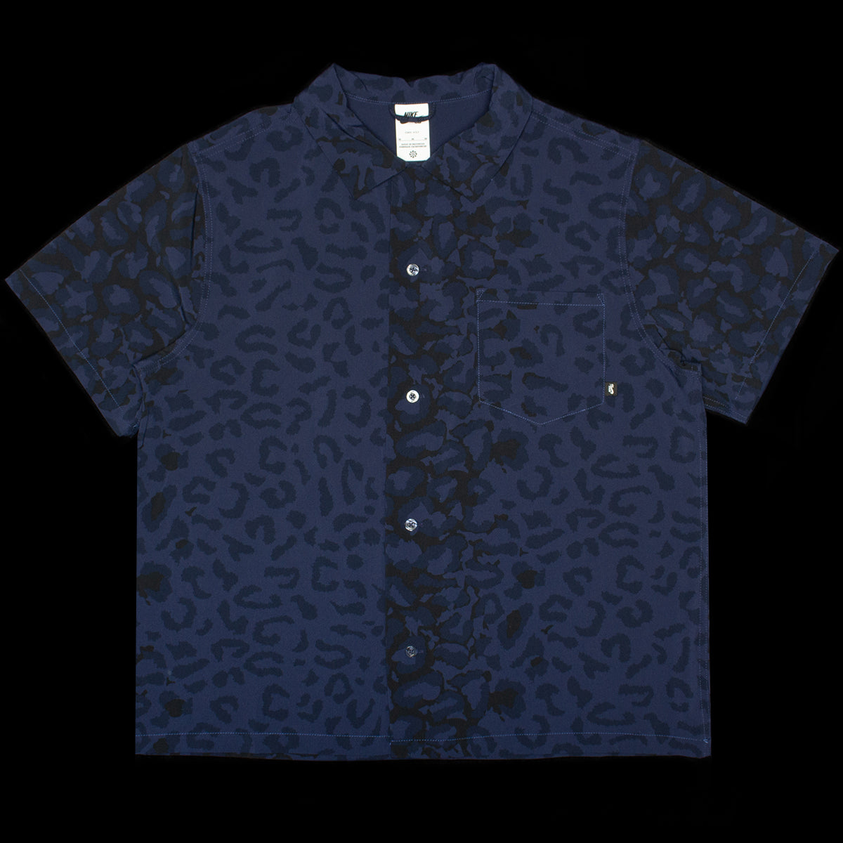 Nike SB | S/S Bowler Button-Up Shirt Style # FN2595-410 Color : Midnight Navy