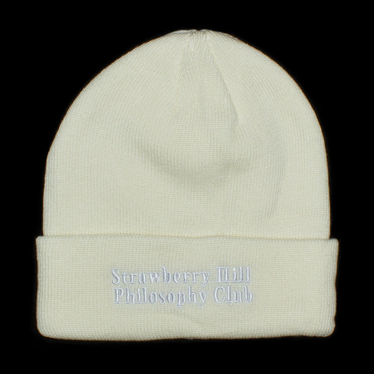 Strawberry Hill Philosophy Club | Cashmere Logo Beanie Color : Cream