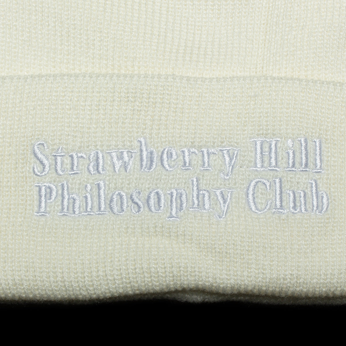 Strawberry Hill Philosophy Club | Cashmere Logo Beanie Color : Cream