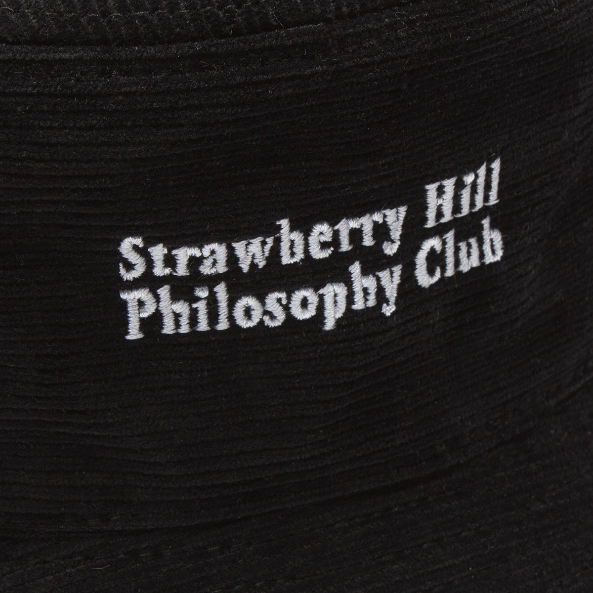 Strawberry Hill Philosophy Club | Logo Corduroy Bucket Hat Color : Black