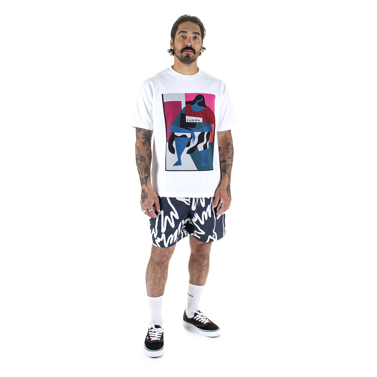 by Parra - Birds Fly Free Swim Shorts
Color : Black