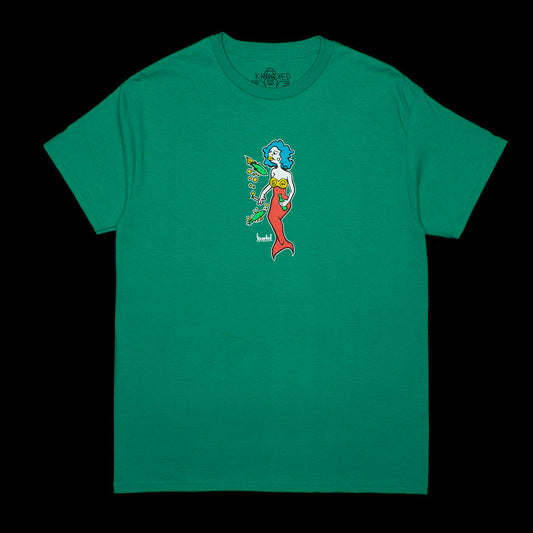 Krooked | Mermaid T-Shirt Style # 51023479J Color : Kelly Green