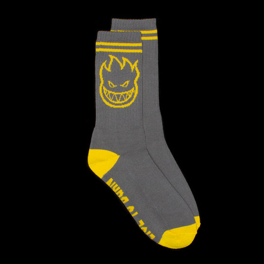 Spitfire | Bighead Sock Style # 57010084D00 Color : Charcoal / Yellow