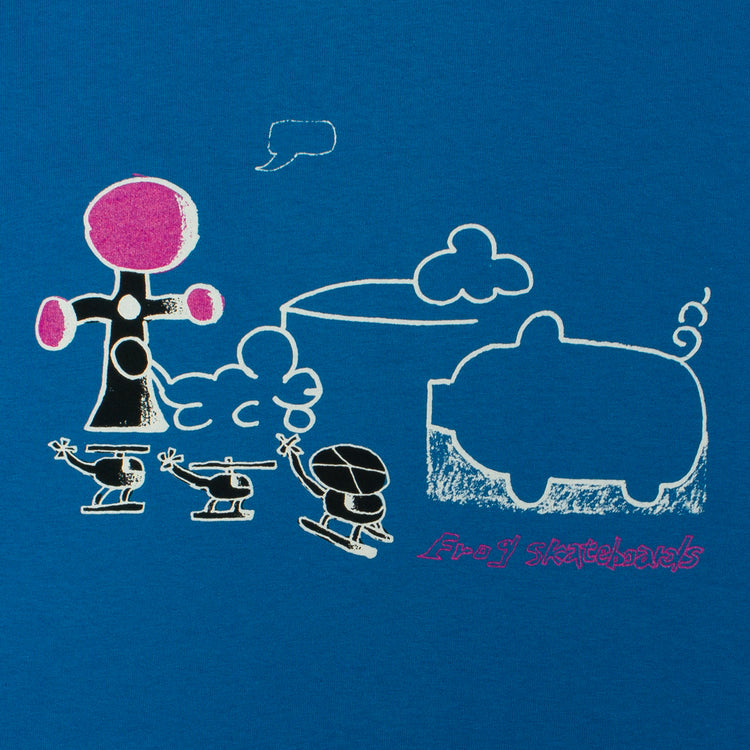 Frog | Cloud Landed T-Shirt Color : Turquoise