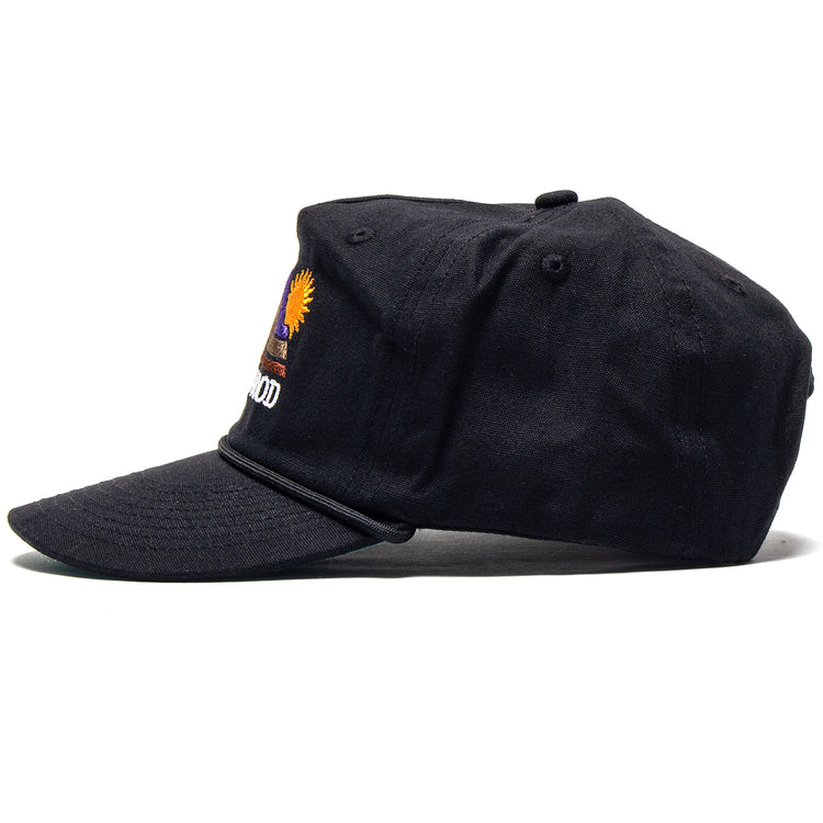 Metalwood | Sunshine 5-Panel Rope Hat Color : Black