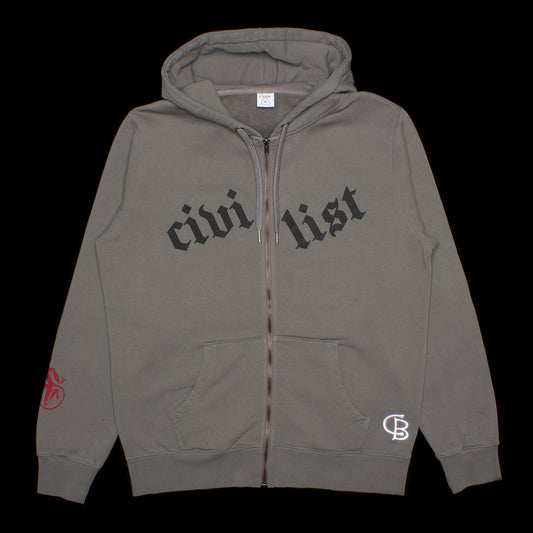 Civilist | Degree Zip Hoodie Color : Charcoal