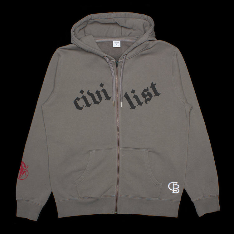 Civilist | Degree Zip Hoodie Color : Charcoal