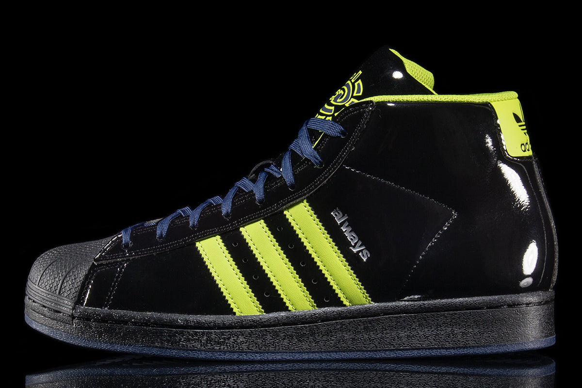 Adidas - Pro Model x Always
Style # JP7637
Color : Core Black / Semi Solar Slime / Collegiate Navy