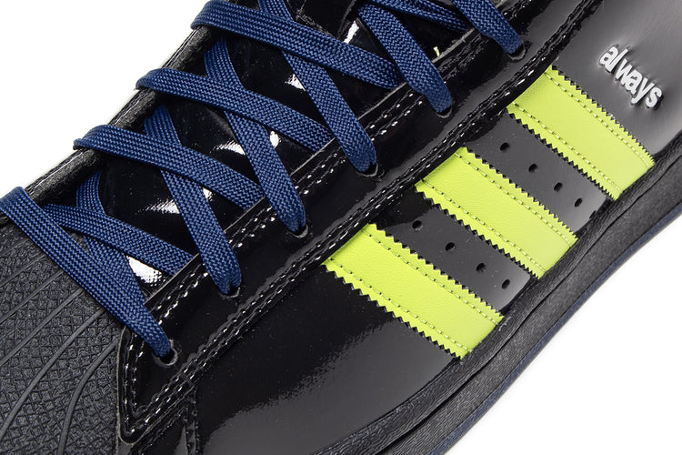 Adidas - Pro Model x Always
Style # JP7637
Color : Core Black / Semi Solar Slime / Collegiate Navy