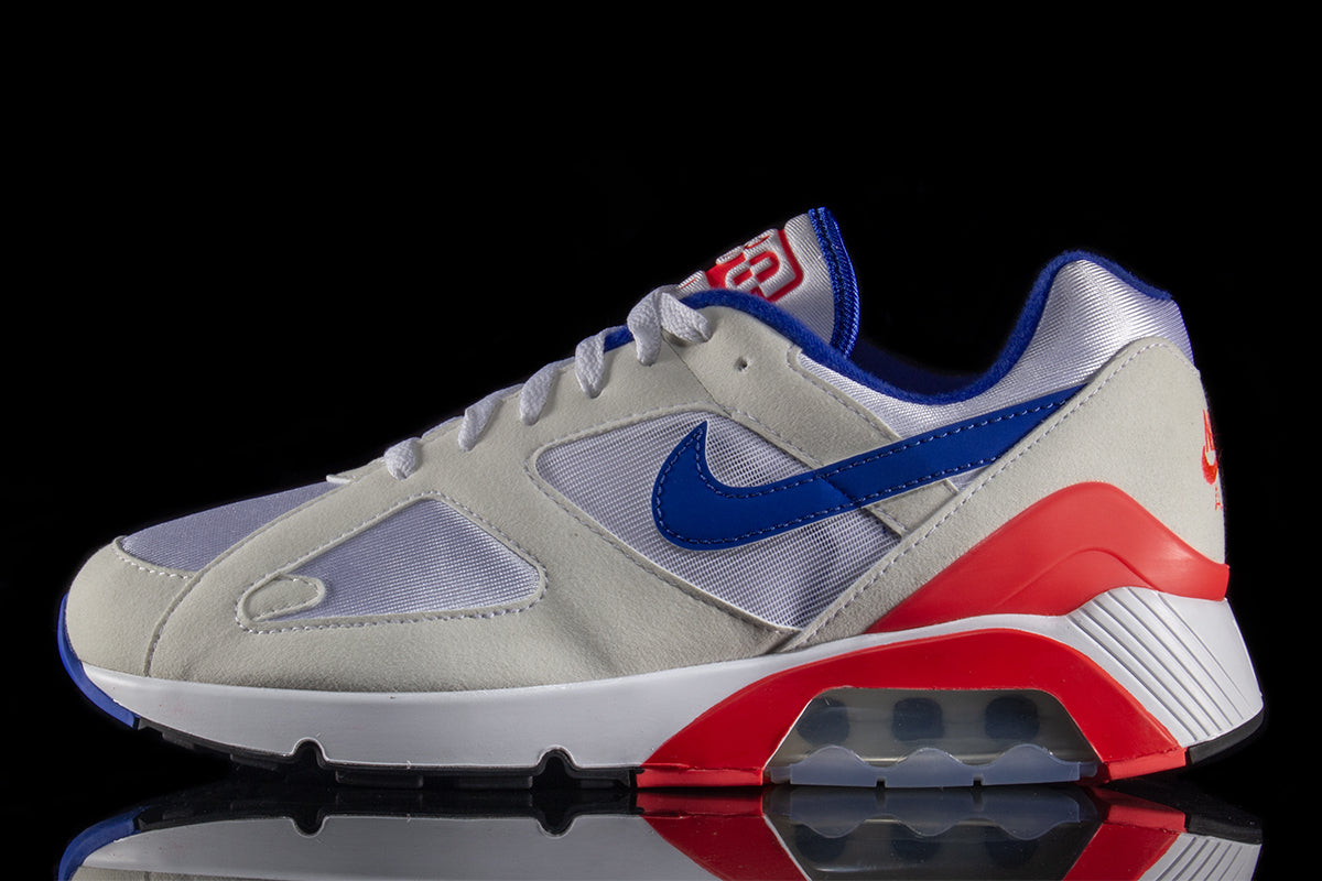 Nike | Air 180 Style # FJ9259-100 Color : White / Ultramarine / Solar Red