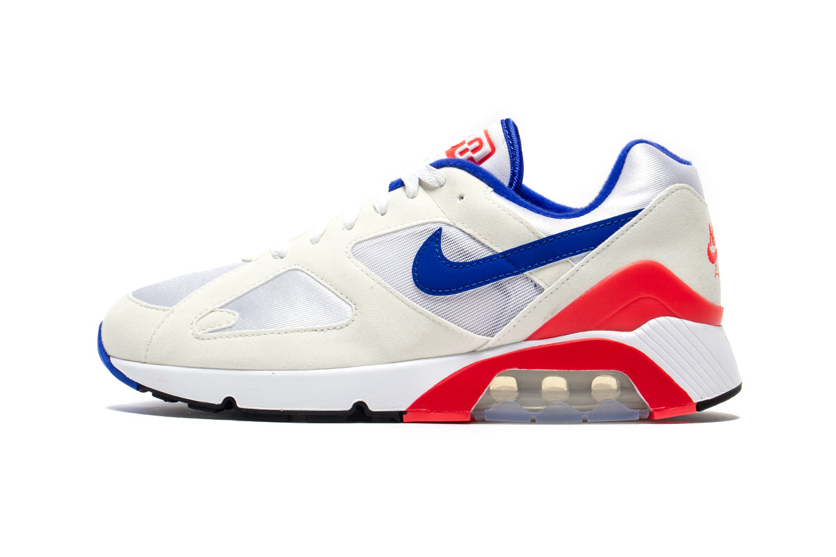 Nike | Air 180 Style # FJ9259-100 Color : White / Ultramarine / Solar Red