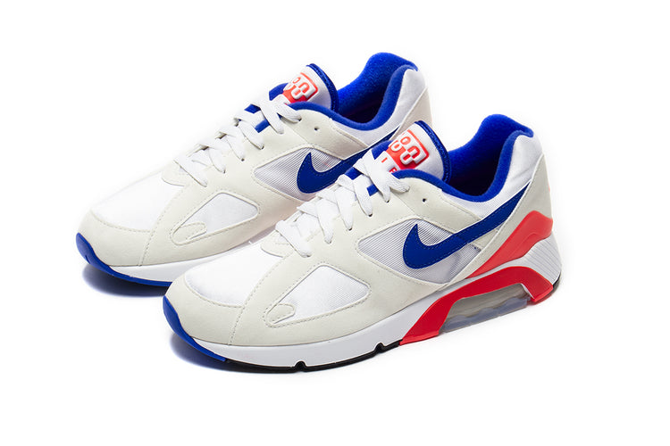 Nike | Air 180 Style # FJ9259-100 Color : White / Ultramarine / Solar Red