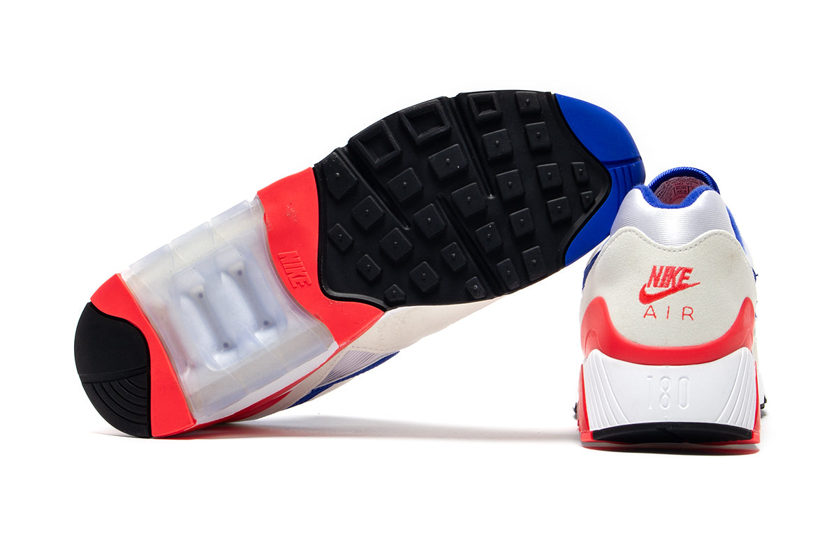 Nike | Air 180 Style # FJ9259-100 Color : White / Ultramarine / Solar Red