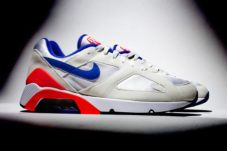 Nike | Air 180 Style # FJ9259-100 Color : White / Ultramarine / Solar Red