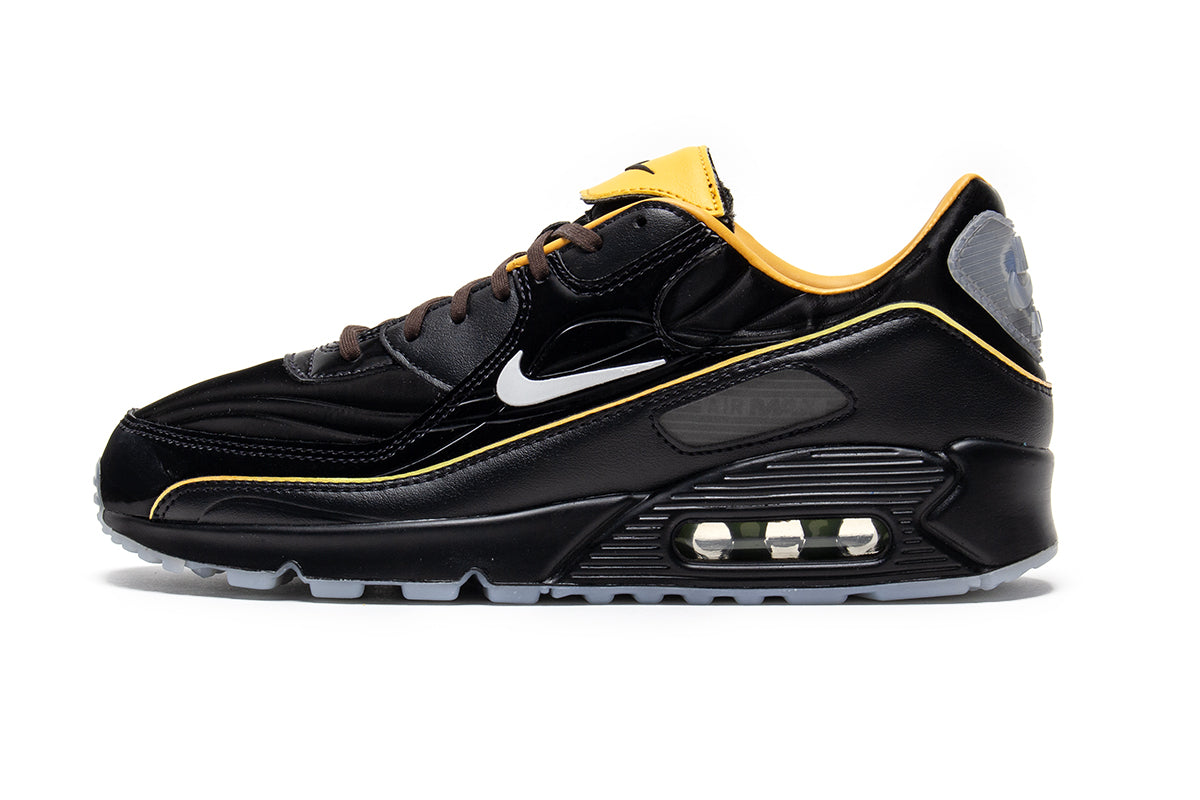 Nike - Air Max 90 SE
Style # IR5903-010
Color : Black / White / Gold Leaf / Pear